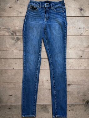 BKE Buckle Black Skinny Jeans Women’s 27x32 Dark Wash Stretch Mid Rise